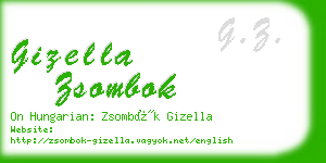 gizella zsombok business card